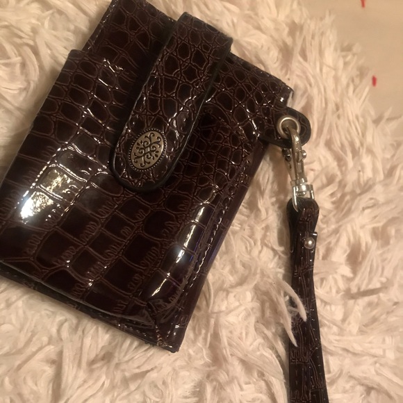 Alligator Leatherette Wallet Wristlet - Picture 3 of 8